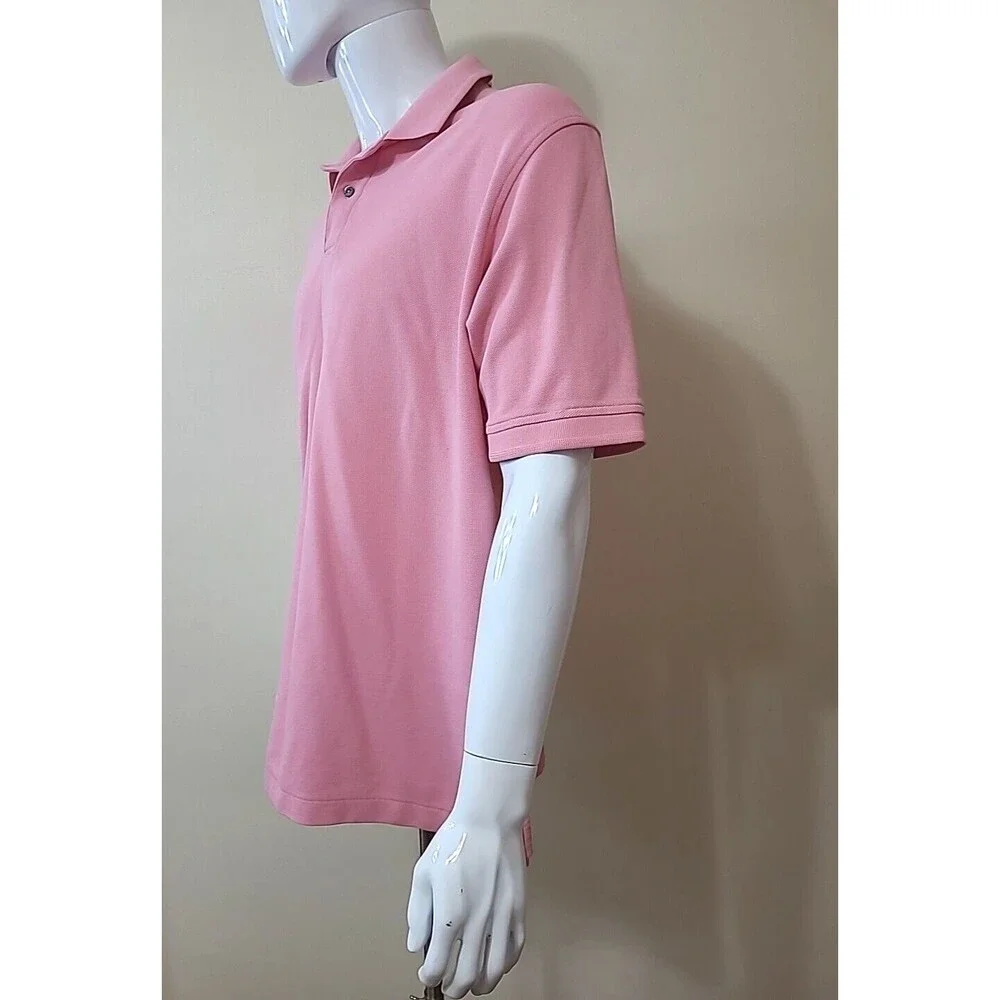 Jos A Bank Travelers Collection Mens Polo Shirt Size Large 100% Cotton Pink - Picture 2 of 8